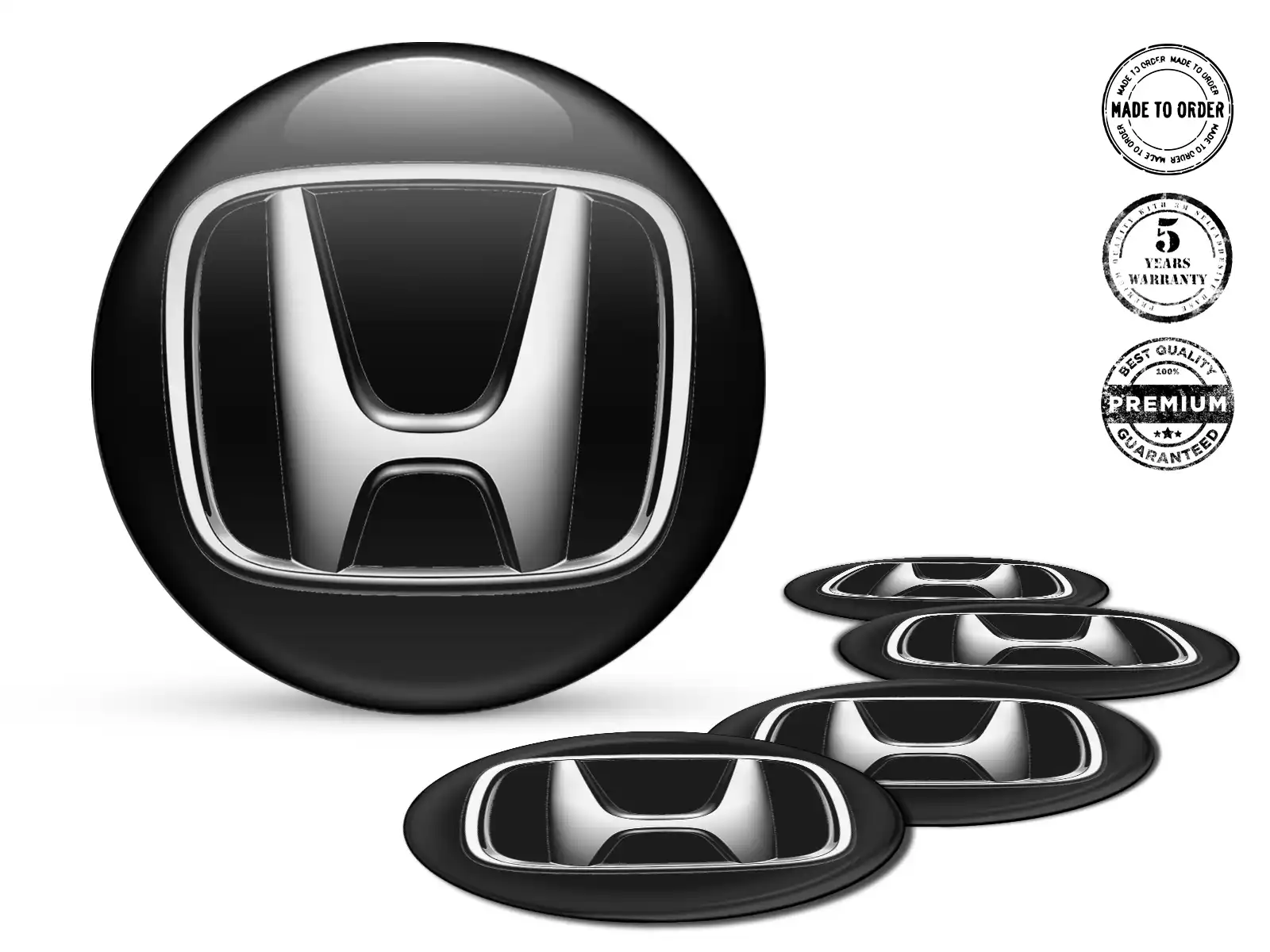 Honda Design Autocollant Bombé Emblèmes Roue 